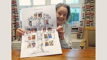 Resident makes her very own family tree at East Sussex care home